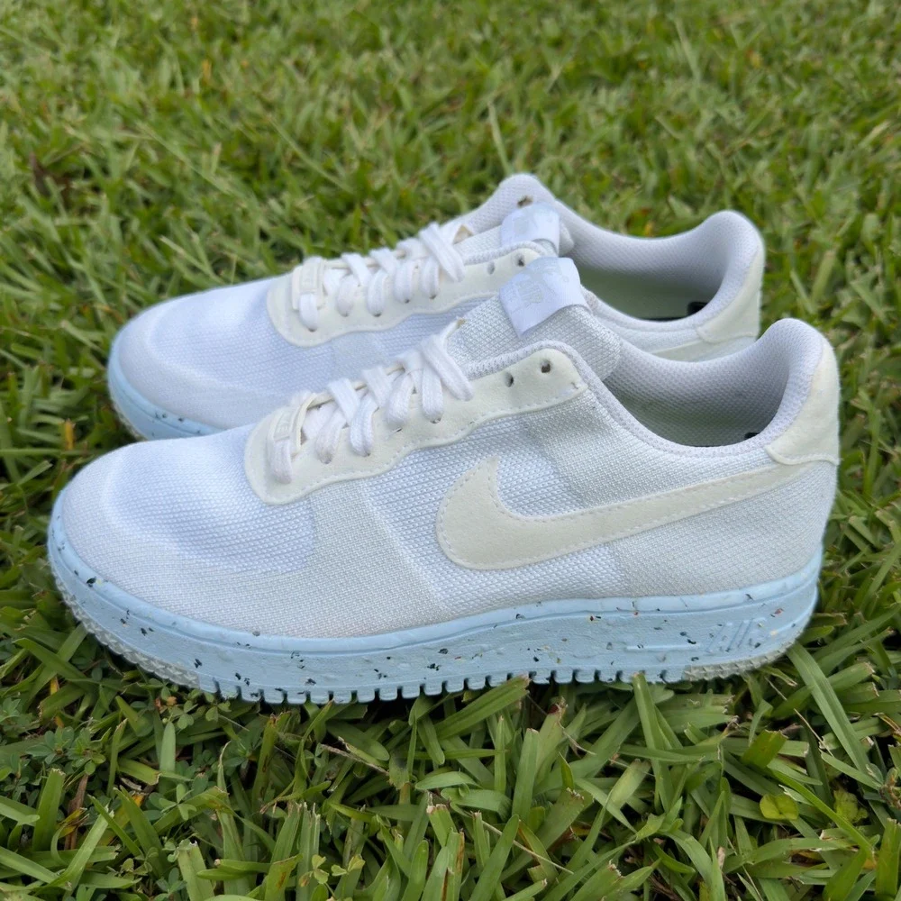 Nike Air Force 1 Crater White Sail Speckled Blue DC7273-100 Womens Size 9